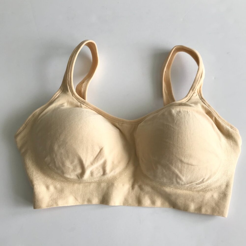 Truekind Daily Comfort Wireless Shaper Bra in Chai size M style 10022 s0573